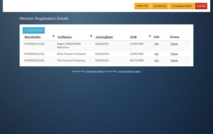 Register Member Master Listing